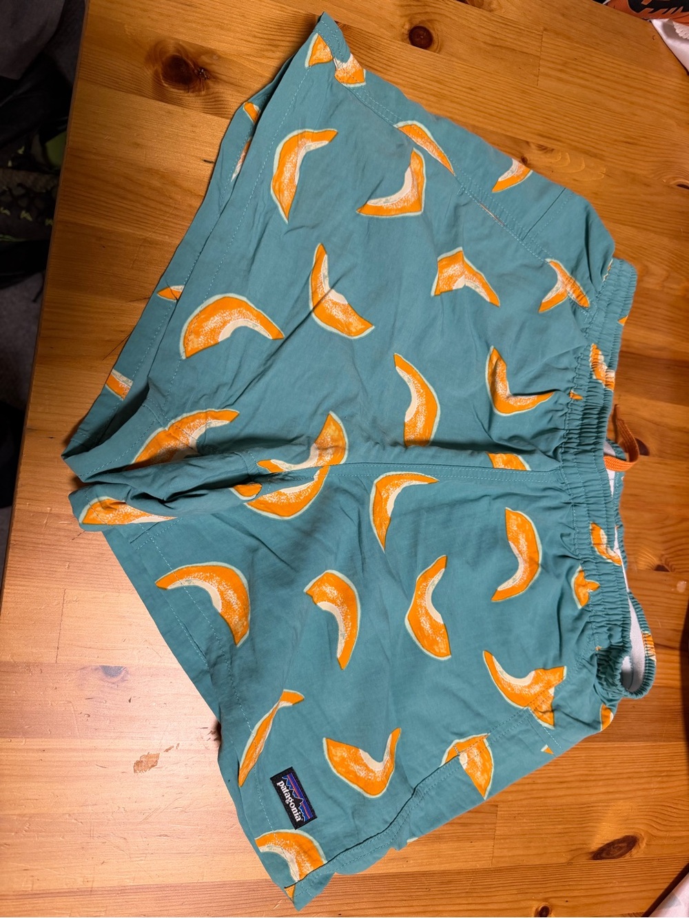 Patagonia WomenTeal Orange Print Casual Shorts
